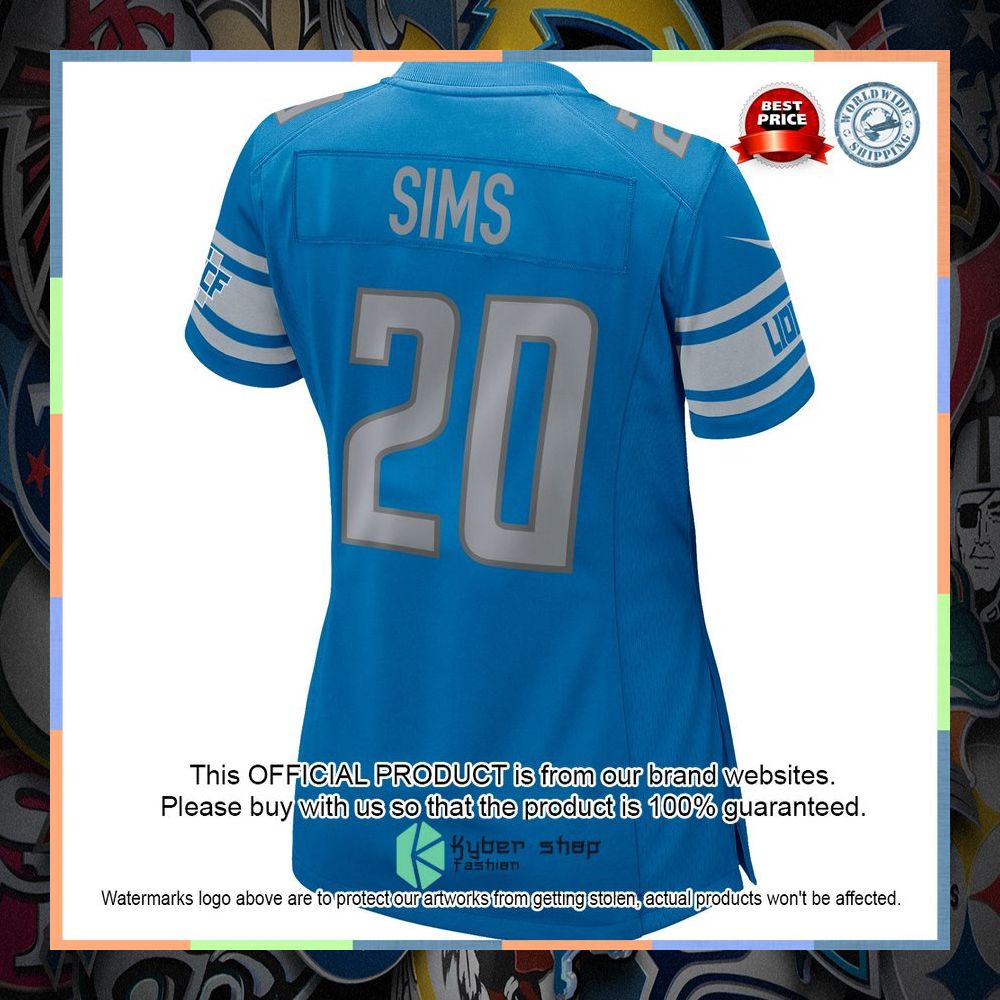 Billy Sims Detroit Lions Women's Football Retired Blue Football Jersey 7 Billy Sims Detroit Lions Women's Football Retired Blue Football Jersey word1