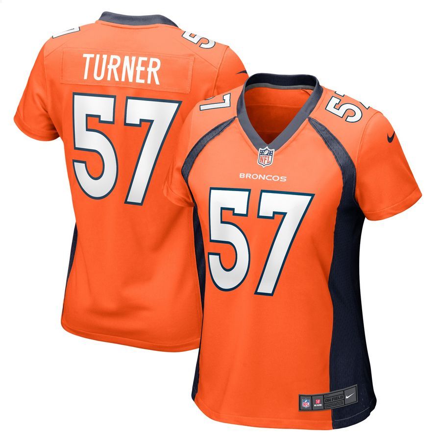 Billy Turner 57 Denver Broncos Orange Football Jersey