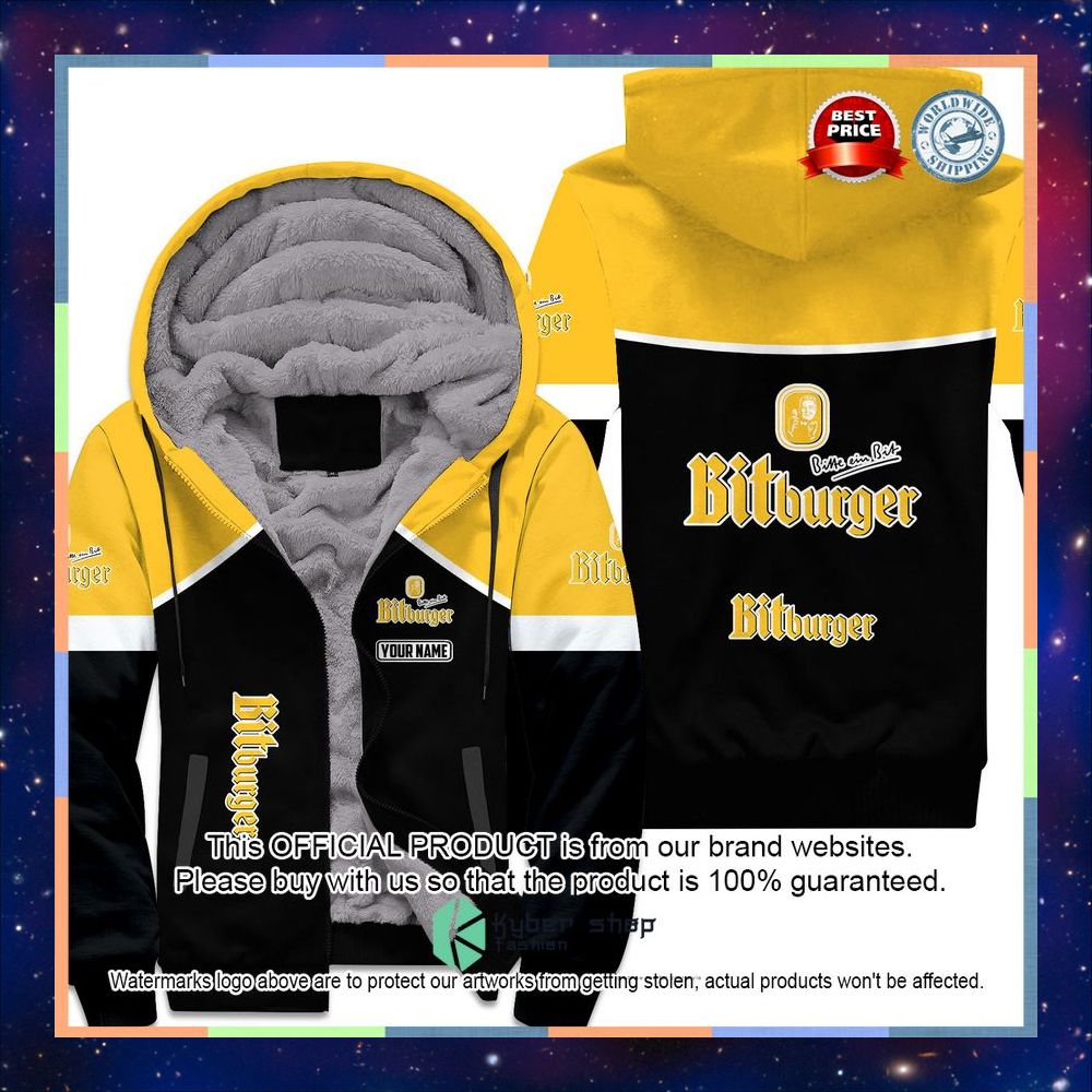 Bitburger Custom Fleece Hoodie 3 Bitburger Custom Fleece Hoodie word3