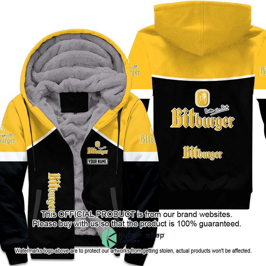 Bitburger Custom Fleece Hoodie word3