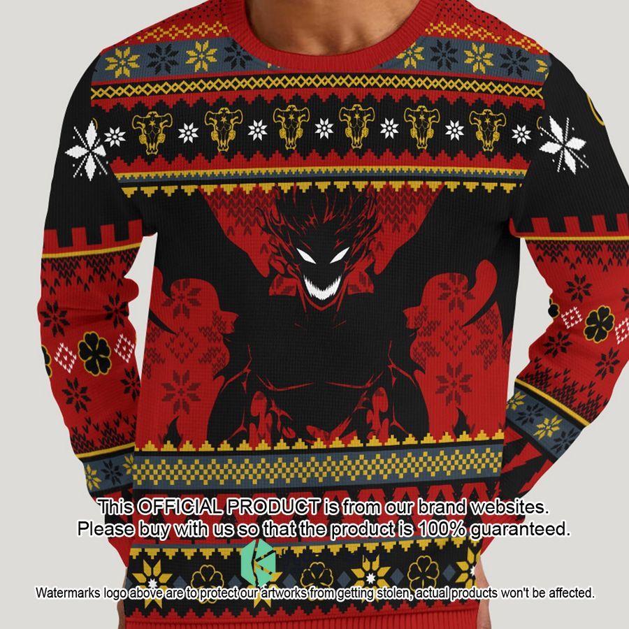 Black Clover Anti Magic Demon Christmas Sweater word1