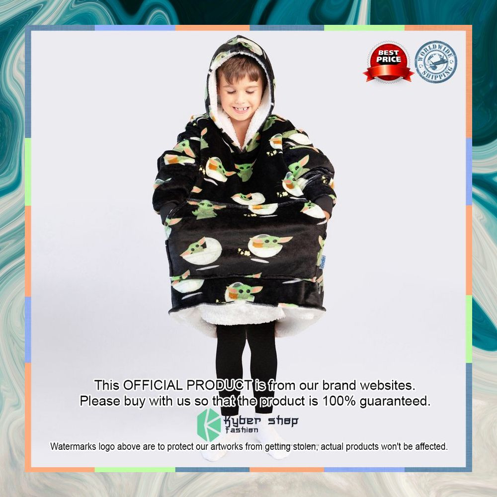 Black Kids The Mandalorian Grogu Oodie Blanket Hoodie 7 Black Kids The Mandalorian Grogu Oodie Blanket Hoodie word2