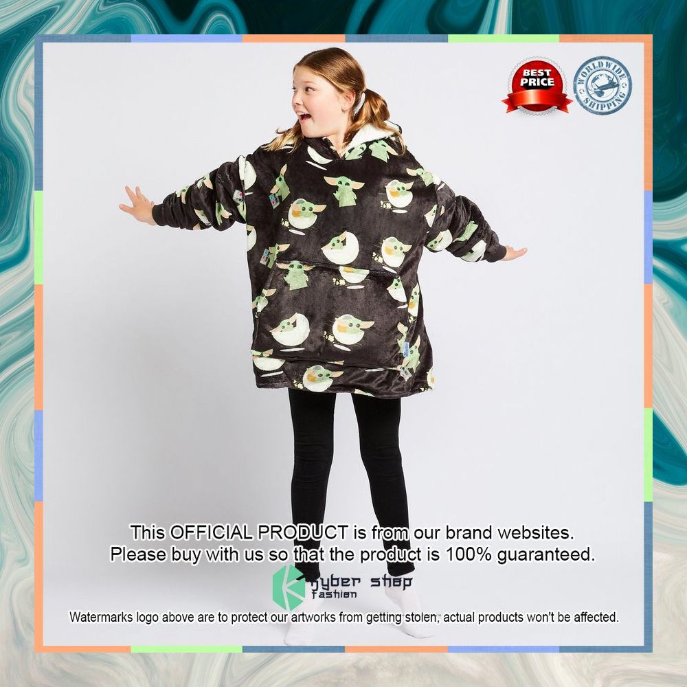 Black Kids The Mandalorian Grogu Oodie Blanket Hoodie 8 Black Kids The Mandalorian Grogu Oodie Blanket Hoodie word2