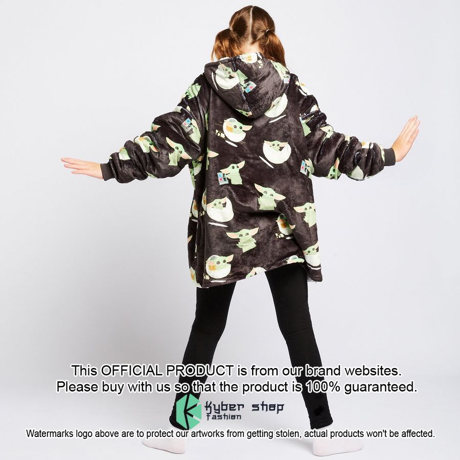 Black Kids The Mandalorian Grogu Oodie Blanket Hoodie 5 Black Kids The Mandalorian Grogu Oodie Blanket Hoodie word2