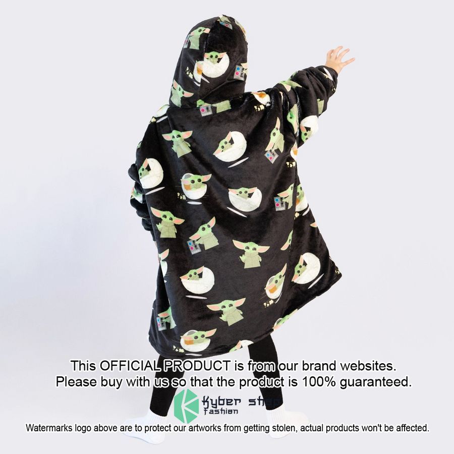Black Kids The Mandalorian Grogu Oodie Blanket Hoodie 6 Black Kids The Mandalorian Grogu Oodie Blanket Hoodie word2