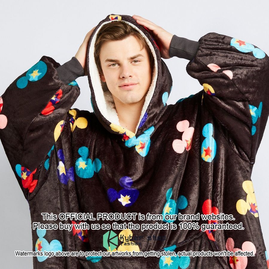 Black Mickey Mouse Oodie Blanket Hoodie