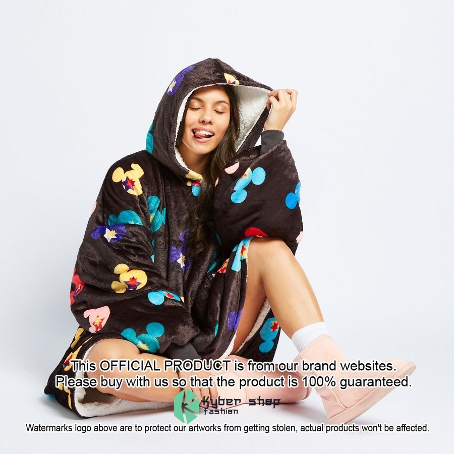 Black Mickey Mouse Oodie Blanket Hoodie 3 Black Mickey Mouse Oodie Blanket Hoodie word2