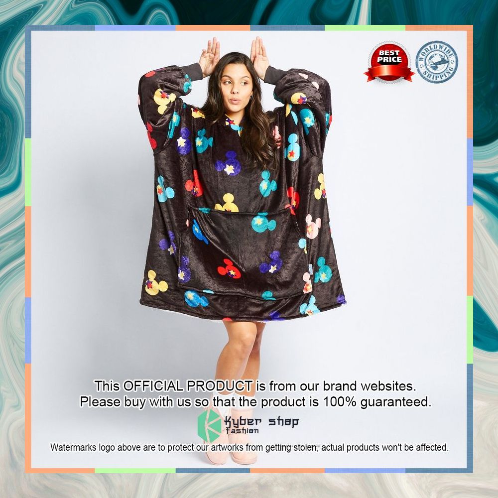 Black Mickey Mouse Oodie Blanket Hoodie 14 Black Mickey Mouse Oodie Blanket Hoodie word2