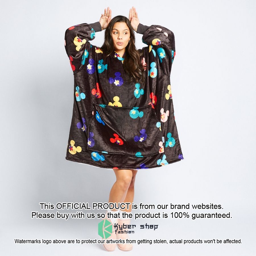Black Mickey Mouse Oodie Blanket Hoodie 5 Black Mickey Mouse Oodie Blanket Hoodie word2