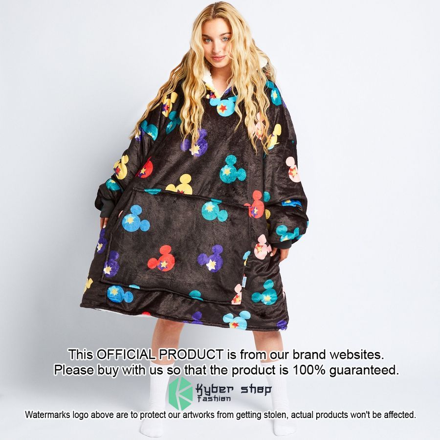 Black Mickey Mouse Oodie Blanket Hoodie 9 Black Mickey Mouse Oodie Blanket Hoodie word2