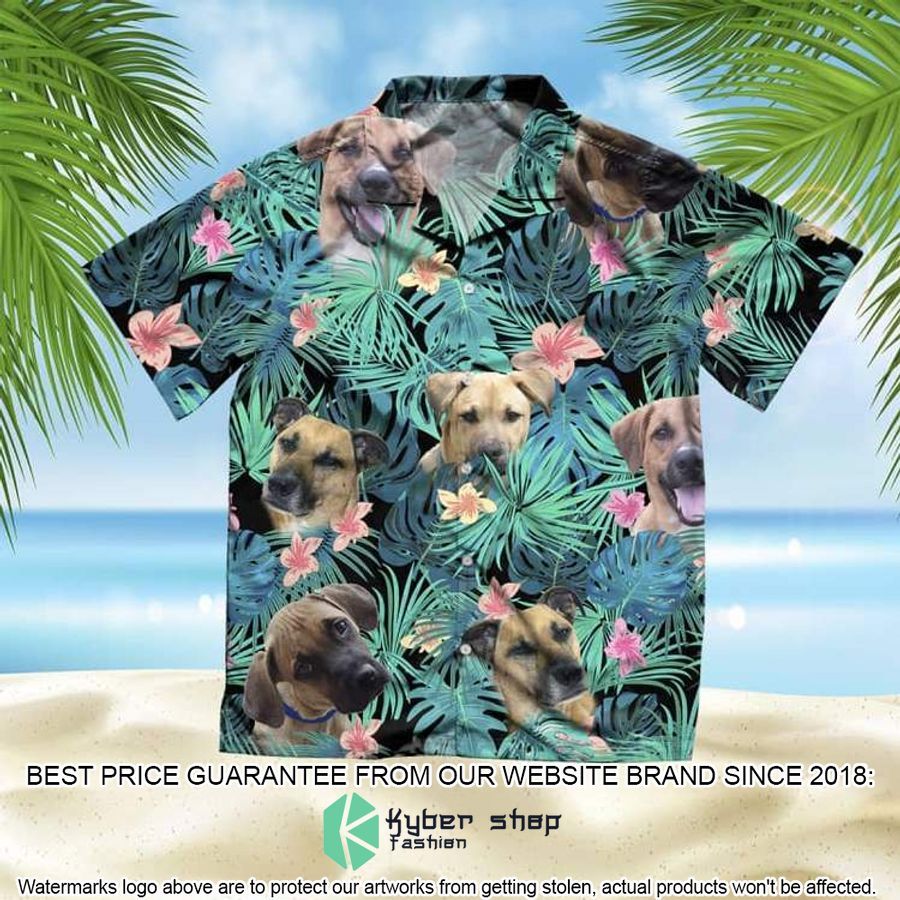 Blackmouth Cur Summer Leaves Hawaiian Shirt