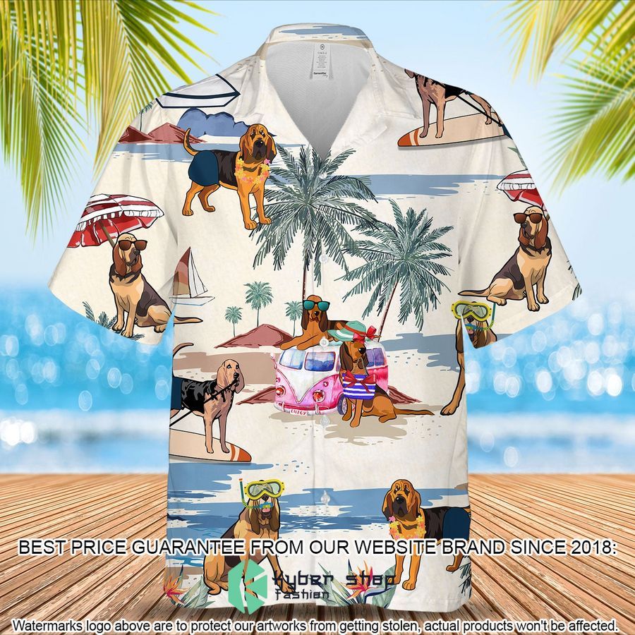 Bloodhound Summer Beach Hawaiian Shirt