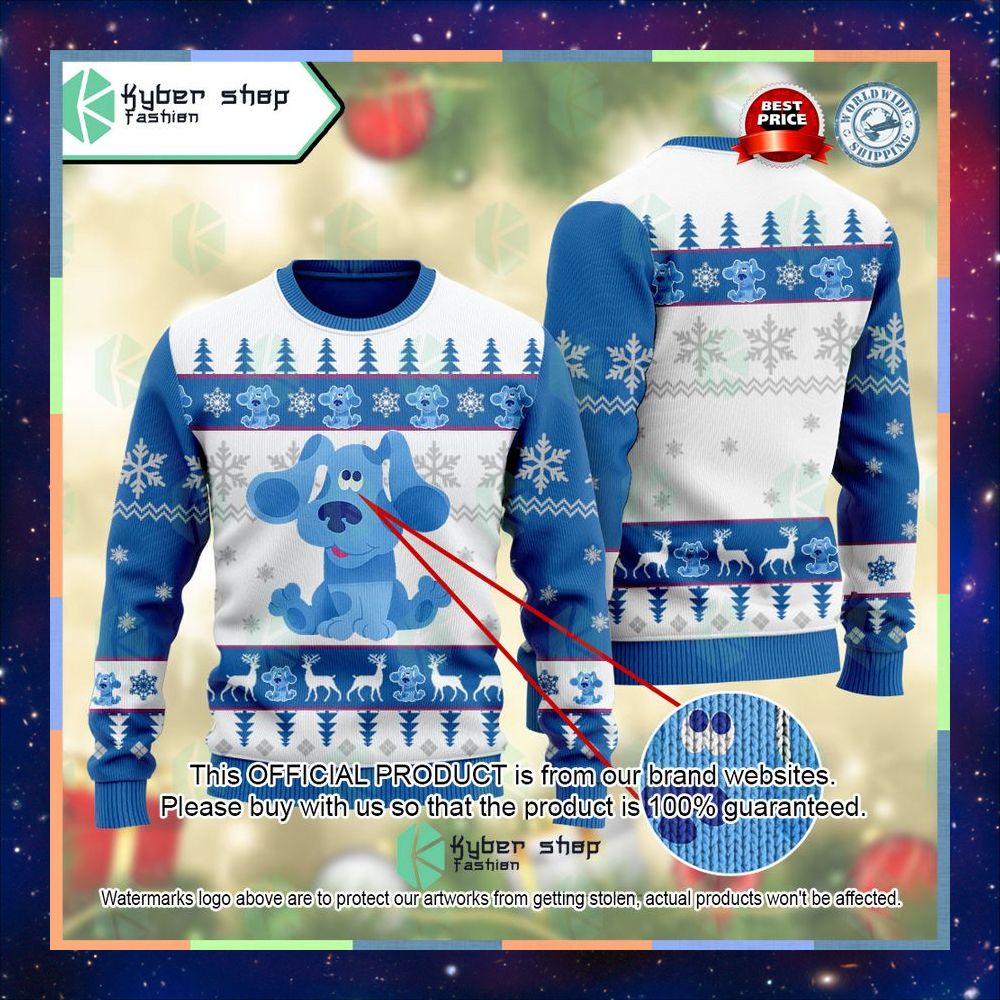 Blue Blue's Clues Ugly Sweater 6 Blue Blue's Clues Ugly Sweater word3