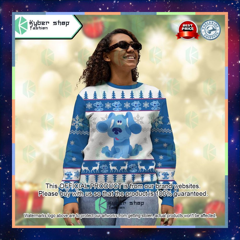 Blue Blue's Clues Ugly Sweater 9 Blue Blue's Clues Ugly Sweater word3