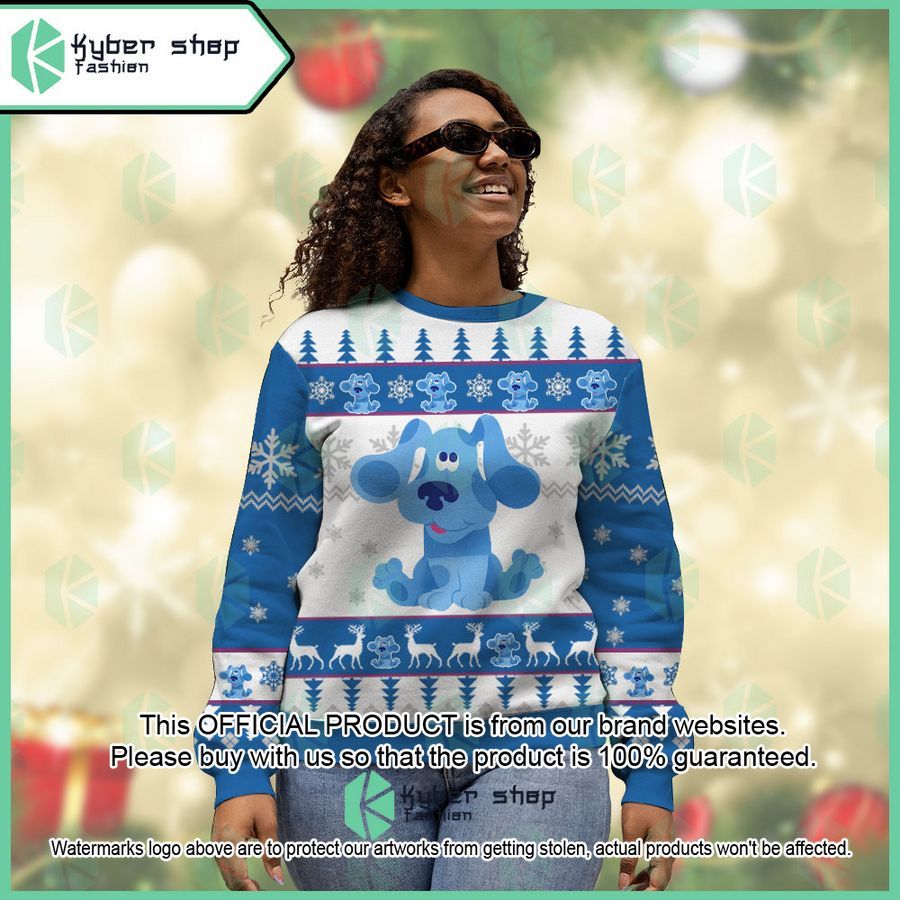 Blue Blue's Clues Ugly Sweater 4 Blue Blue's Clues Ugly Sweater word3
