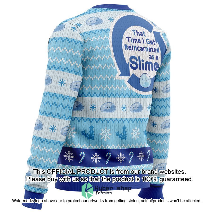 Blue Christmas That time I got reincarnated as a slime Christmas Sweater 4 Blue Christmas That time I got reincarnated as a slime Christmas Sweater word2