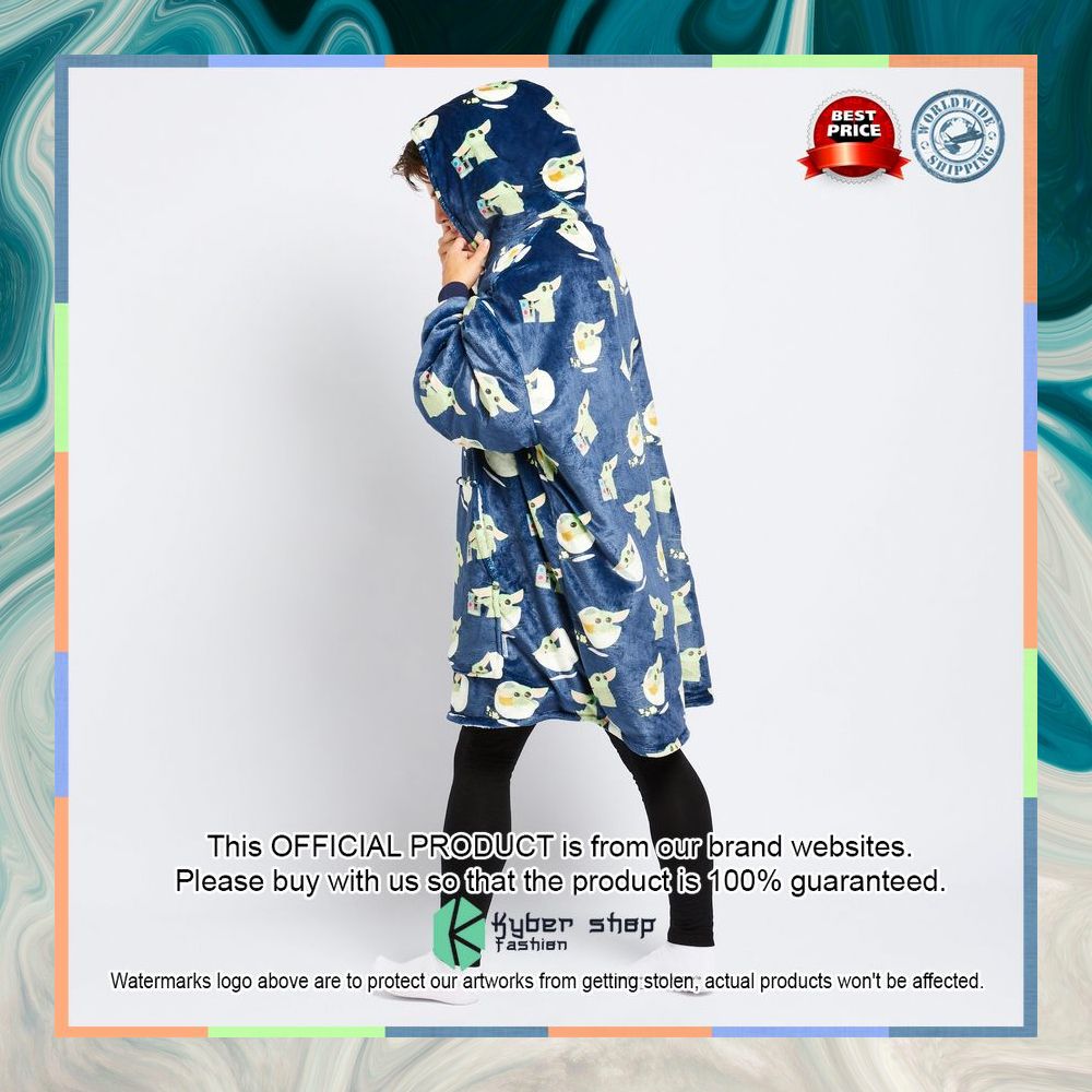 Blue The Mandalorian Grogu Oodie Blanket Hoodie 12 Blue The Mandalorian Grogu Oodie Blanket Hoodie word3