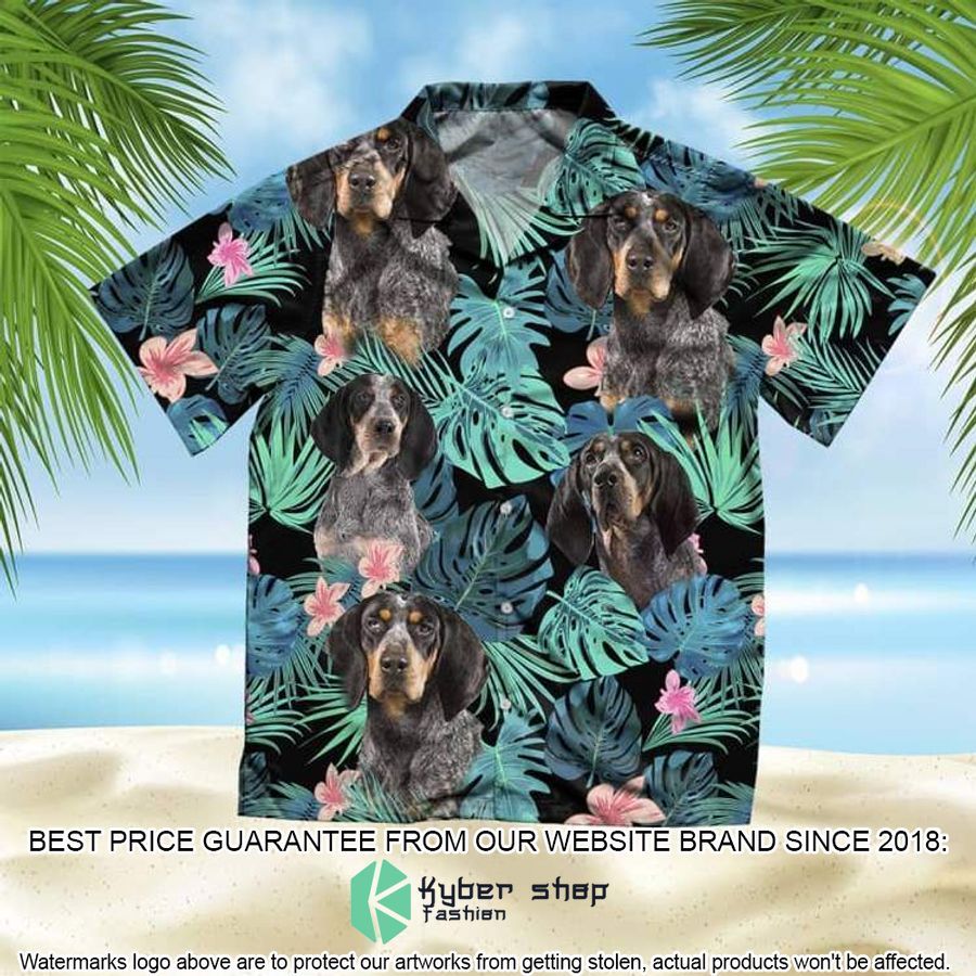 Bluetick Coonhound Summer Leaves Hawaiian Shirt