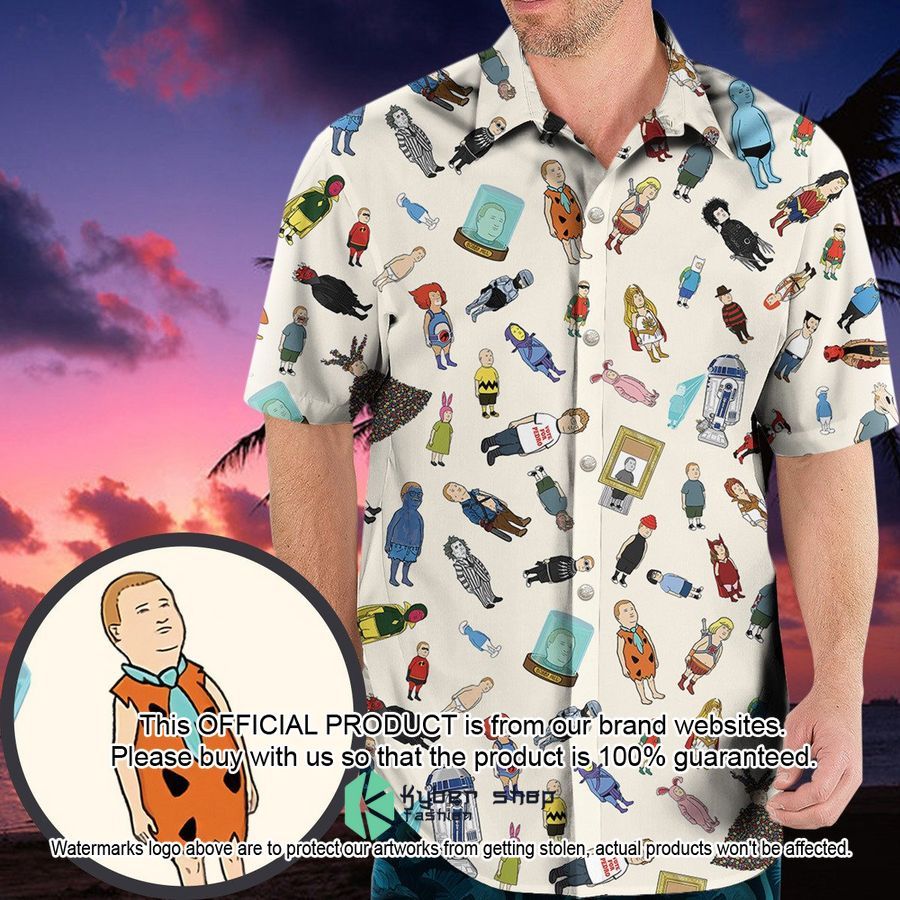 Bobby Hill King Of The Hill Pattern Hawaiian Shirt word3
