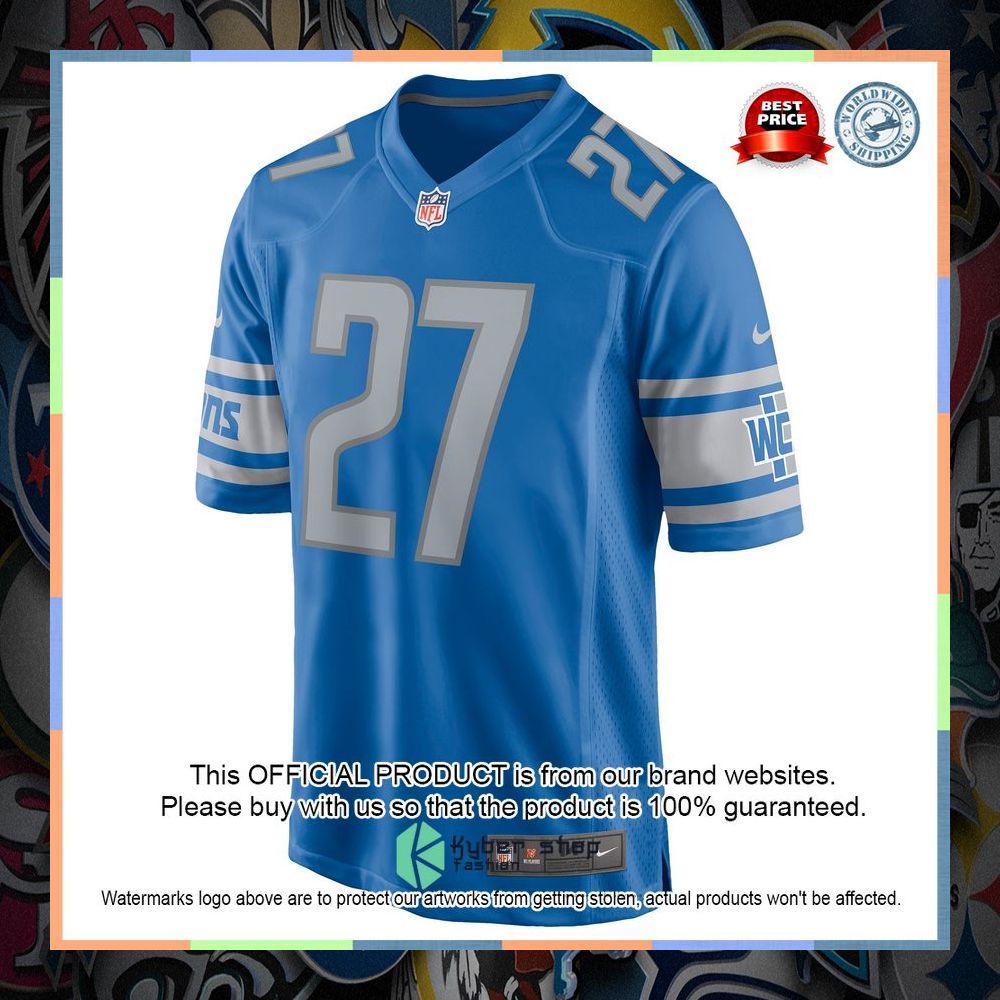 Bobby Price Detroit Lions Blue Football Jersey 6 Bobby Price Detroit Lions Blue Football Jersey word2