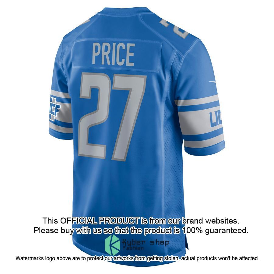 Bobby Price Detroit Lions Blue Football Jersey 3 Bobby Price Detroit Lions Blue Football Jersey word2