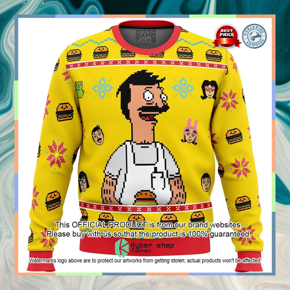 Bob's Burgers Ugly Christmas Sweater 6 Bob's Burgers Ugly Christmas Sweater word1