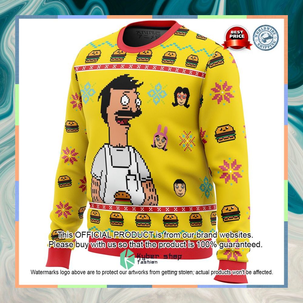 Bob's Burgers Ugly Christmas Sweater 8 Bob's Burgers Ugly Christmas Sweater word1