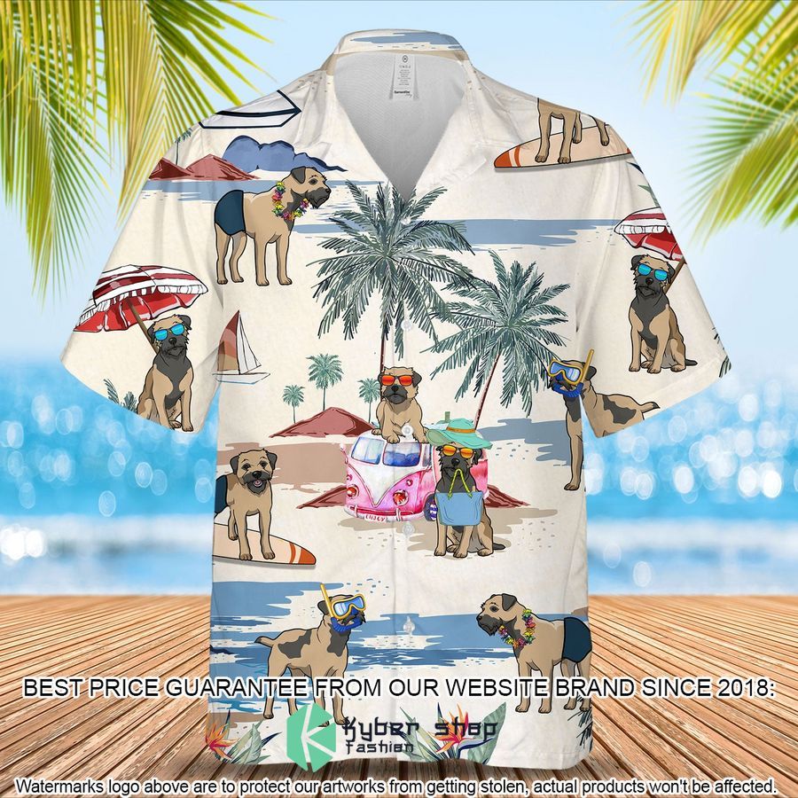 Border Terrier Summer Beach Hawaiian Shirt