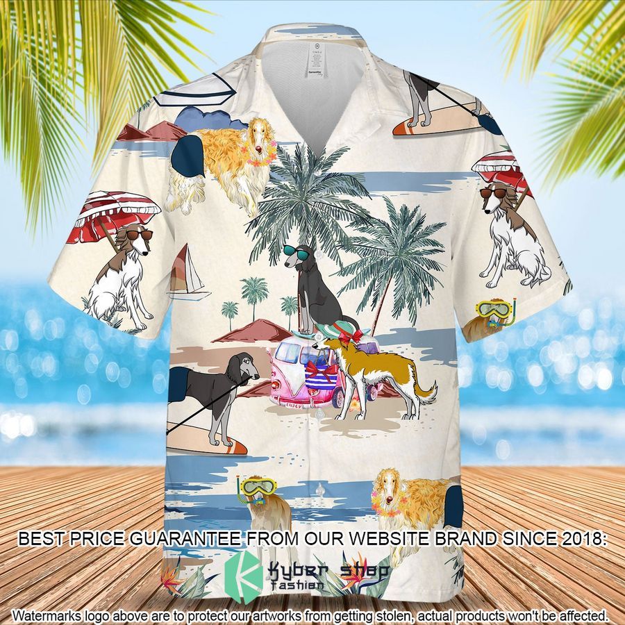 Borzoi Summer Beach Hawaiian Shirt