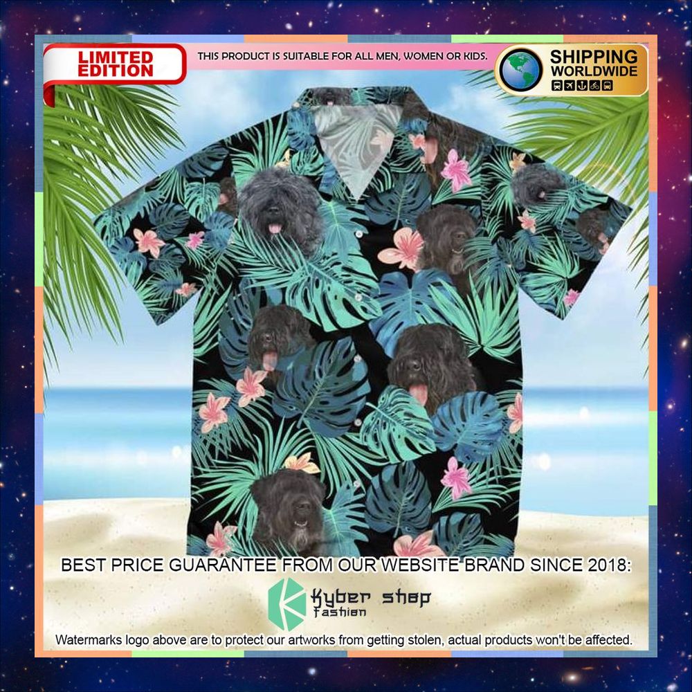Bouvier Des Flandres Summer Leaves Black Hawaiian Shirt 3 Bouvier Des Flandres Summer Leaves Black Hawaiian Shirt word2