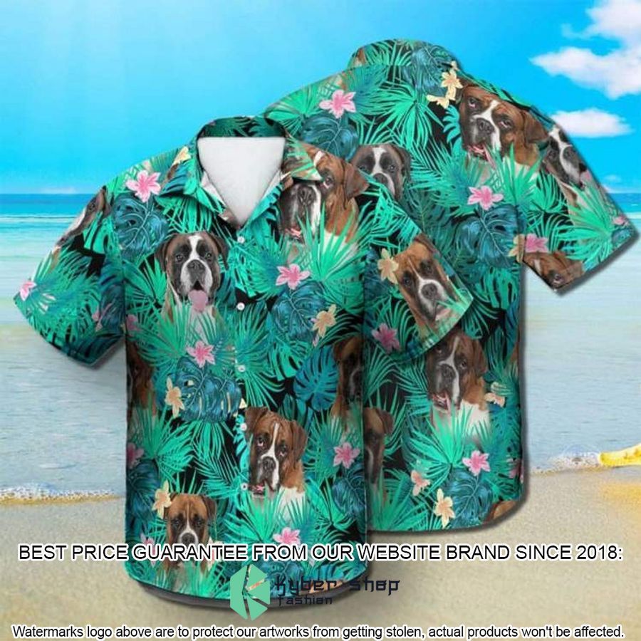 Boxer Summer Leaves Hawaiian Shirt