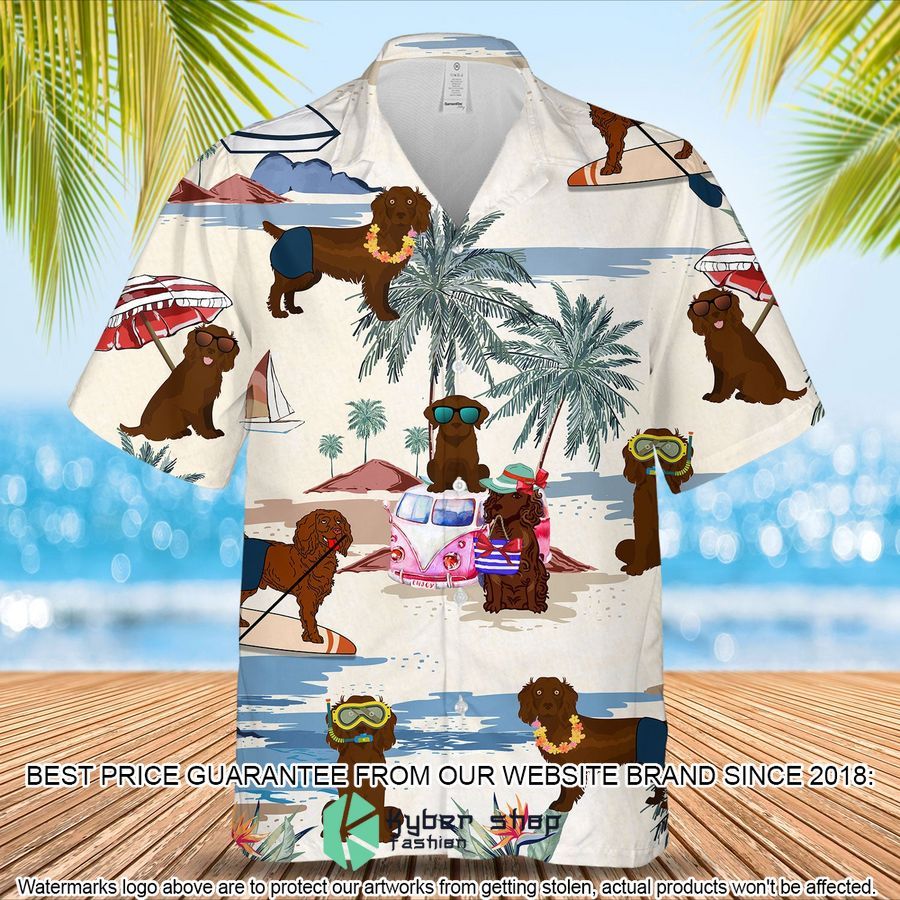 Boykin Spaniel Summer Beach Hawaiian Shirt word1