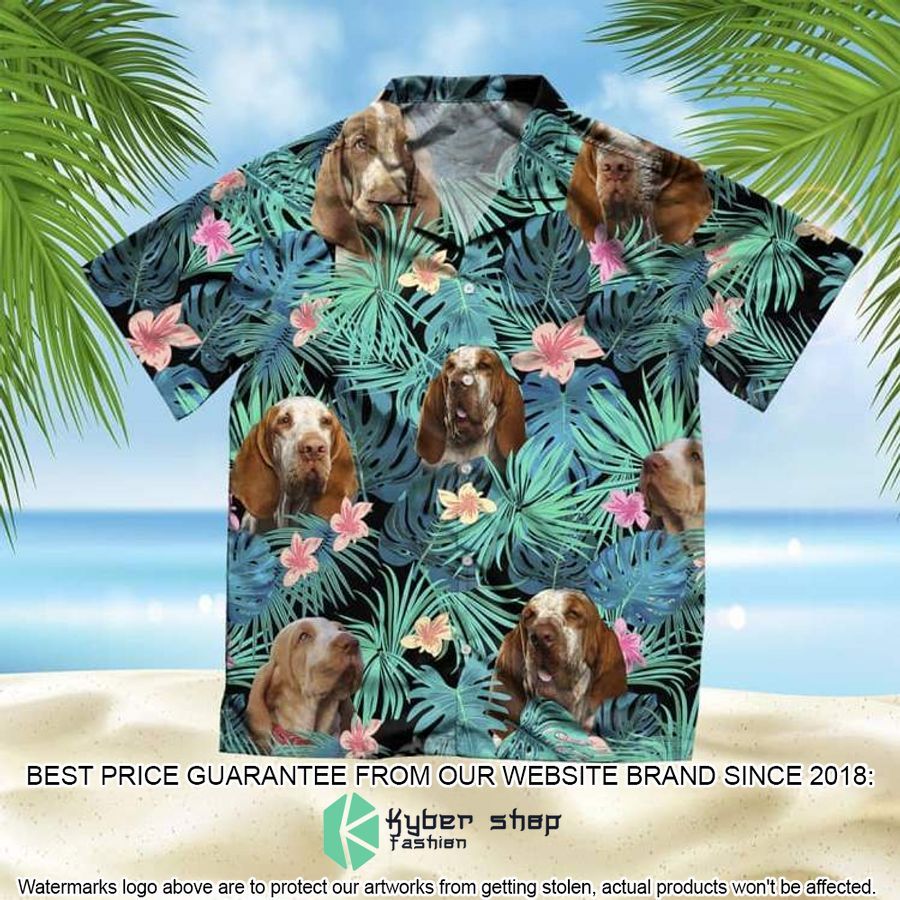 Bracco Italiano Summer Leaves Hawaiian Shirt