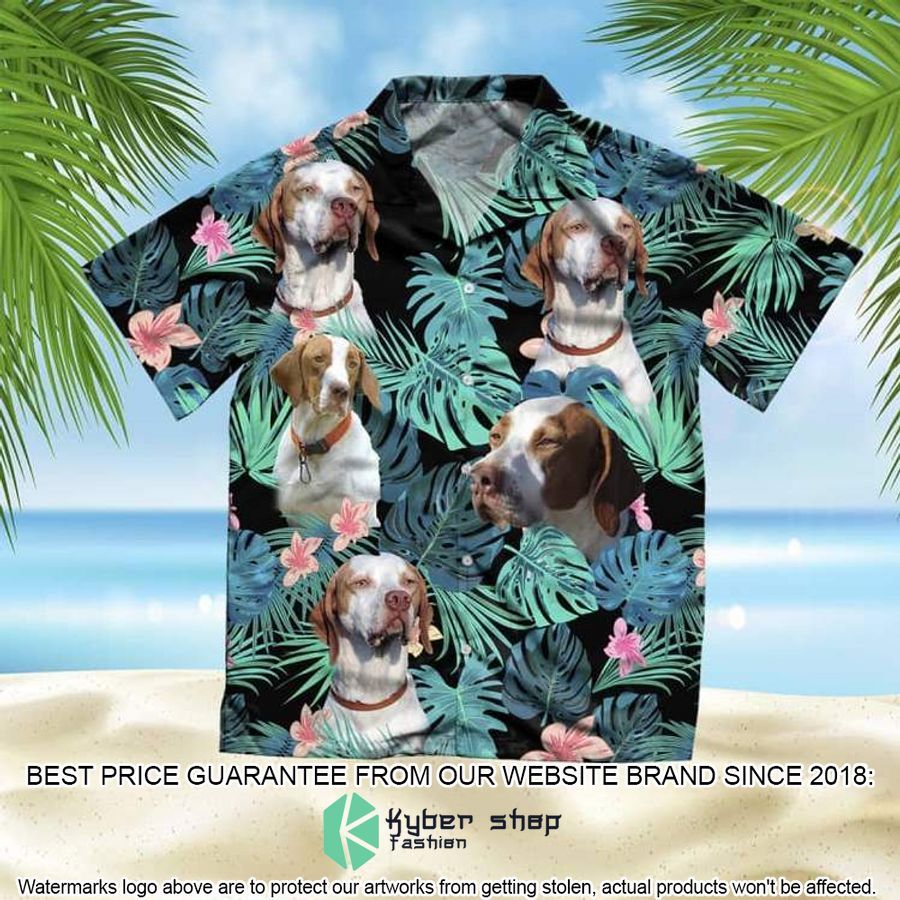 Braque Saint Germain Summer Leaves Hawaiian Shirt