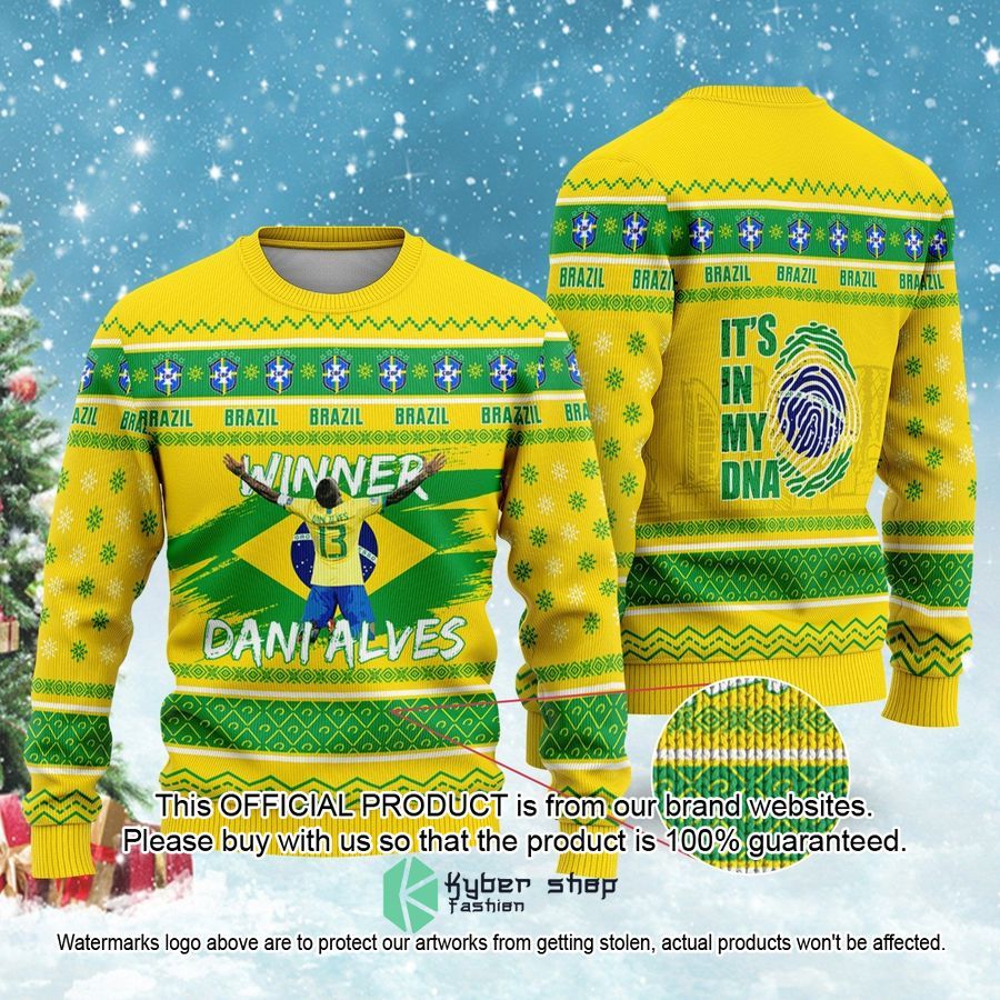 Brazil Dani Alves It's In My DNA FiFa World Cup Qatar 2022 Christmas Sweater