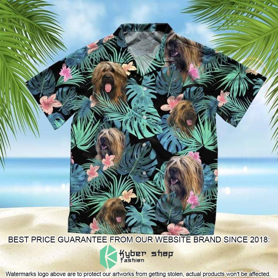 Briard Summer Leaves Hawaiian Shirt