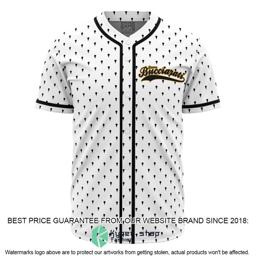 Bruno Bucciarati Jojos Bizarre Adventure Baseball Jersey word2