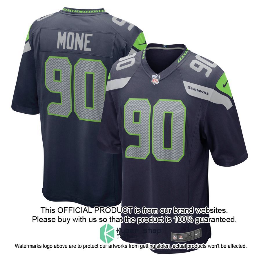 Bryan Mone Seattle Seahawks College Navy Football Jersey