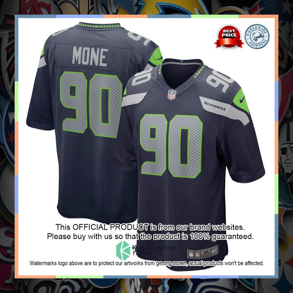Bryan Mone Seattle Seahawks College Navy Football Jersey 5 Bryan Mone Seattle Seahawks College Navy Football Jersey word2