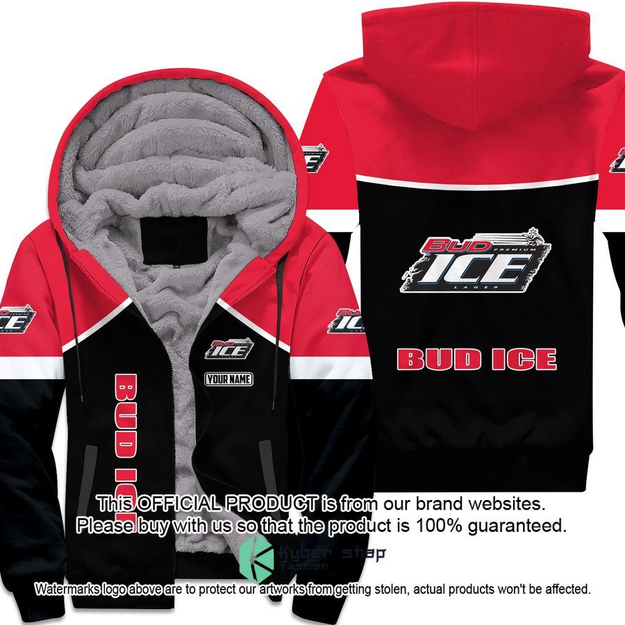 Bud Ice Custom Fleece Hoodie word2