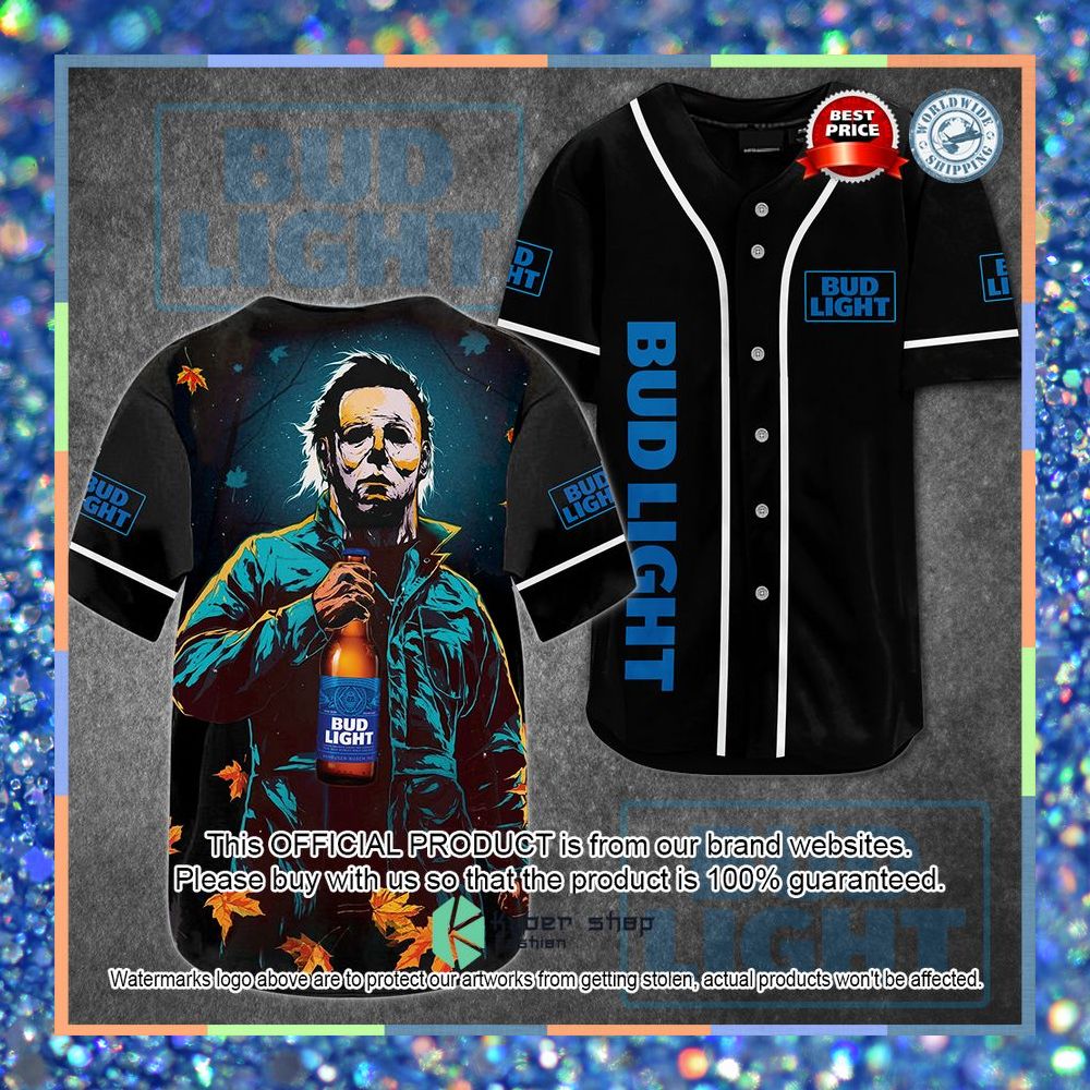 Bud Light Michael Myers Baseball Jersey 3 Bud Light Michael Myers Baseball Jersey word2