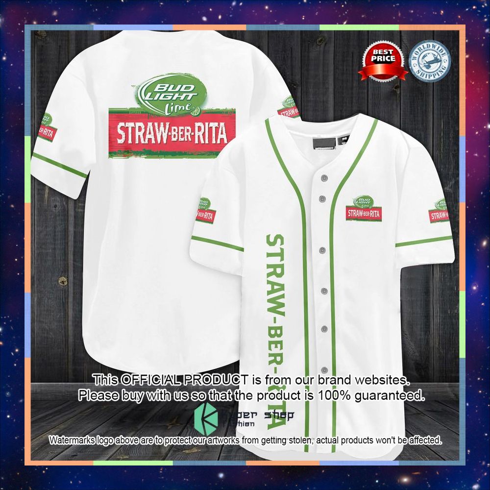 Bud Light Strawberita Baseball Jersey 4 Bud Light Strawberita Baseball Jersey word3