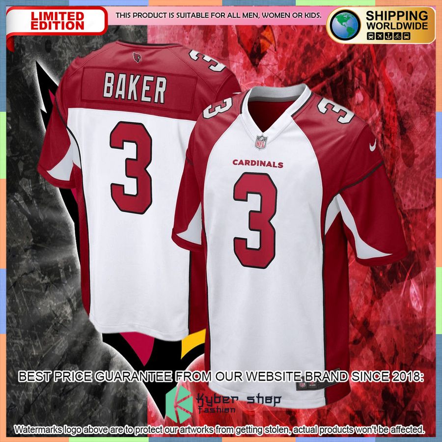 Budda Baker Arizona Cardinals White Football Jersey 4 Budda Baker Arizona Cardinals White Football Jersey word3