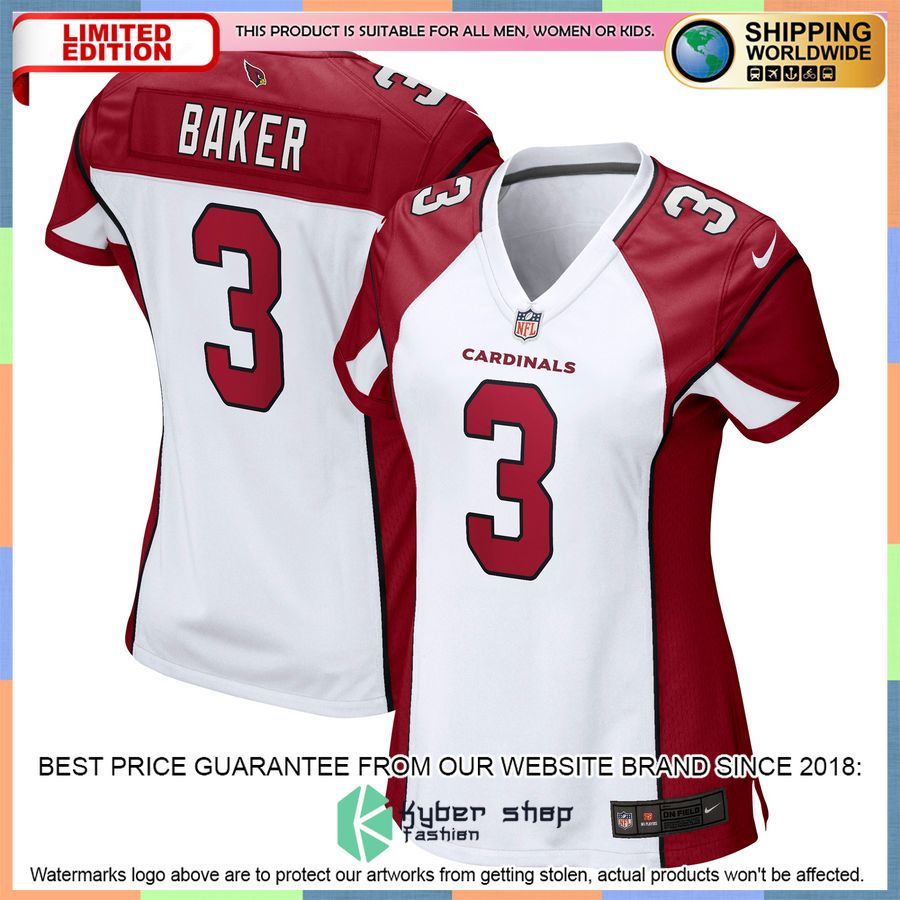 Budda Baker Arizona Cardinals Women's White Football Jersey