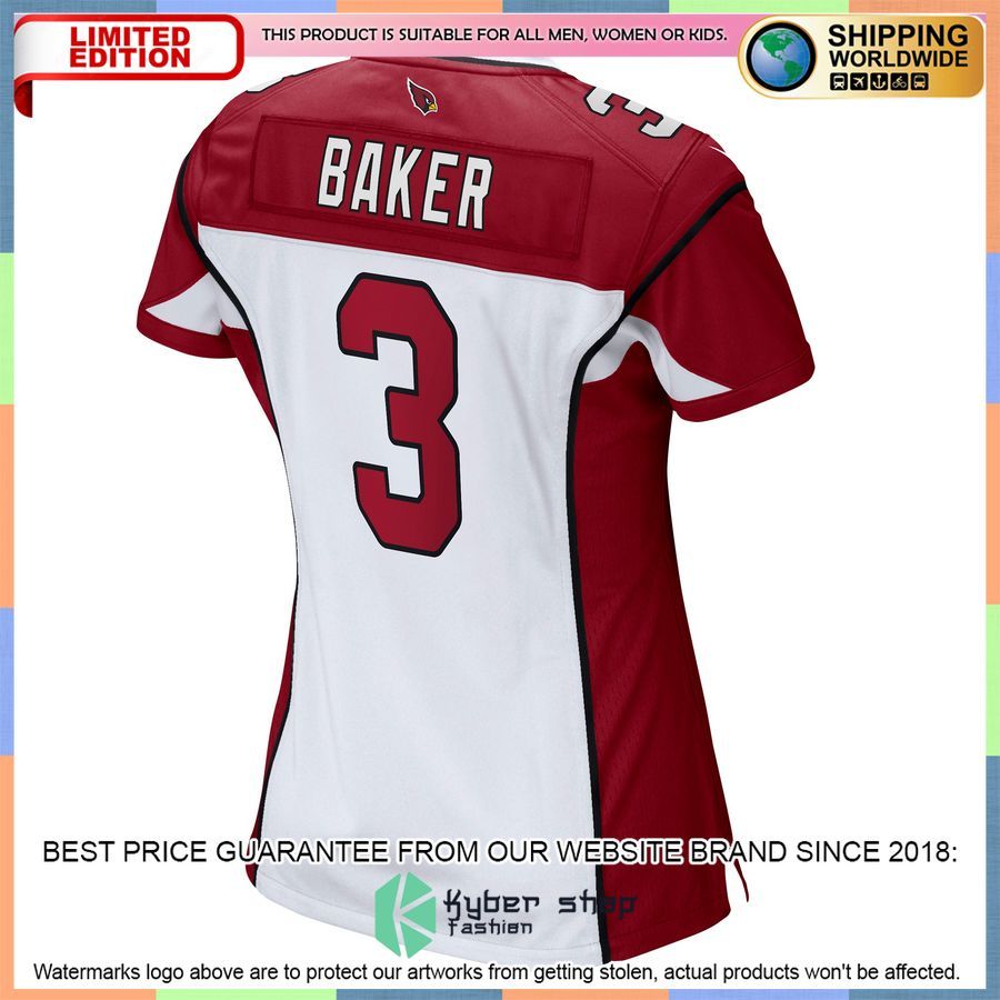 Budda Baker Arizona Cardinals Women's White Football Jersey 3 Budda Baker Arizona Cardinals Women's White Football Jersey word3
