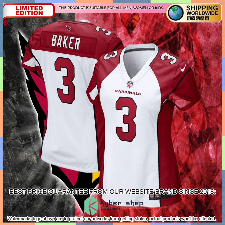 Budda Baker Arizona Cardinals Women's White Football Jersey 4 Budda Baker Arizona Cardinals Women's White Football Jersey word3