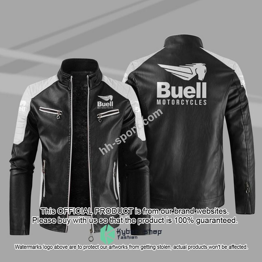Buell Motorcycles Racing Motor Leather Jacket word1