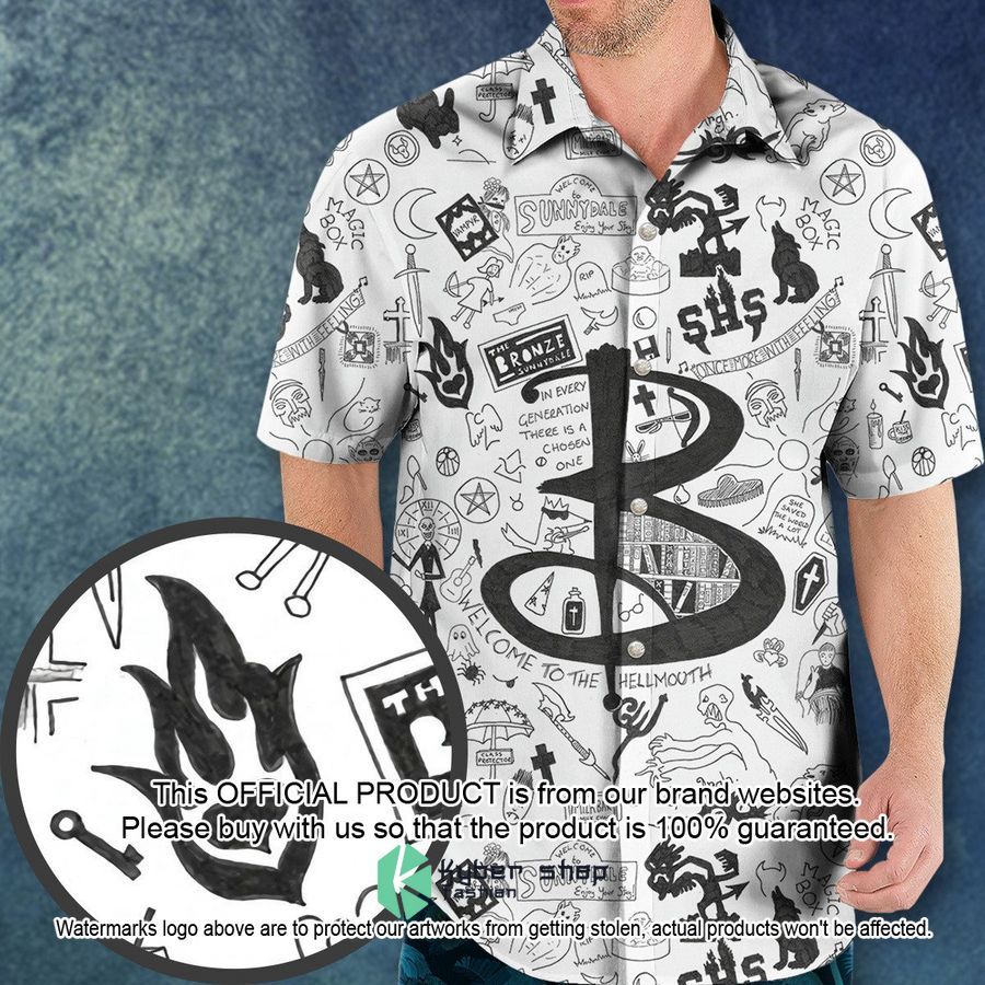 Buffy The Vampire Slayer Pattern Hawaiian Shirt word3