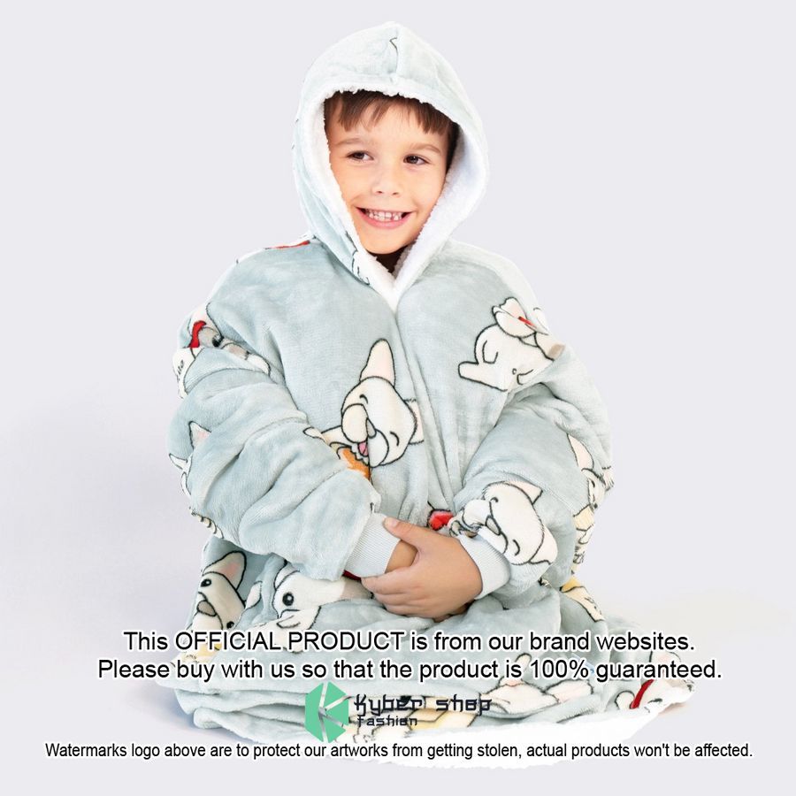 Bulldog Kids Oodie Blanket Hoodie
