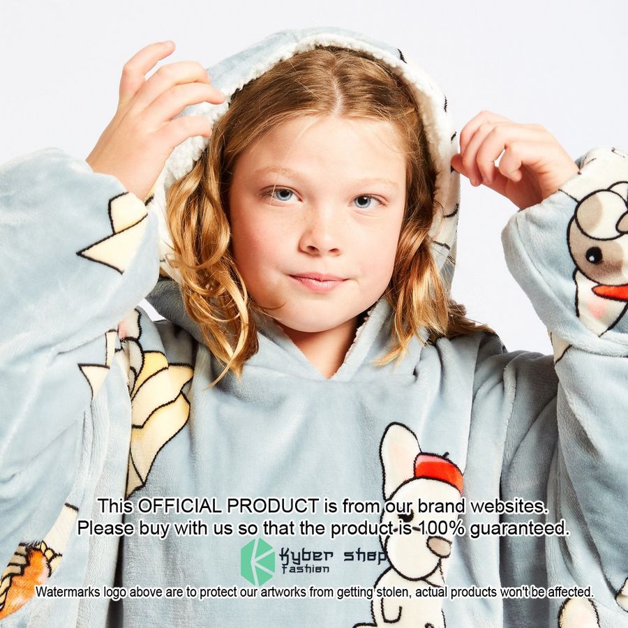 Bulldog Kids Oodie Blanket Hoodie 4 Bulldog Kids Oodie Blanket Hoodie word2
